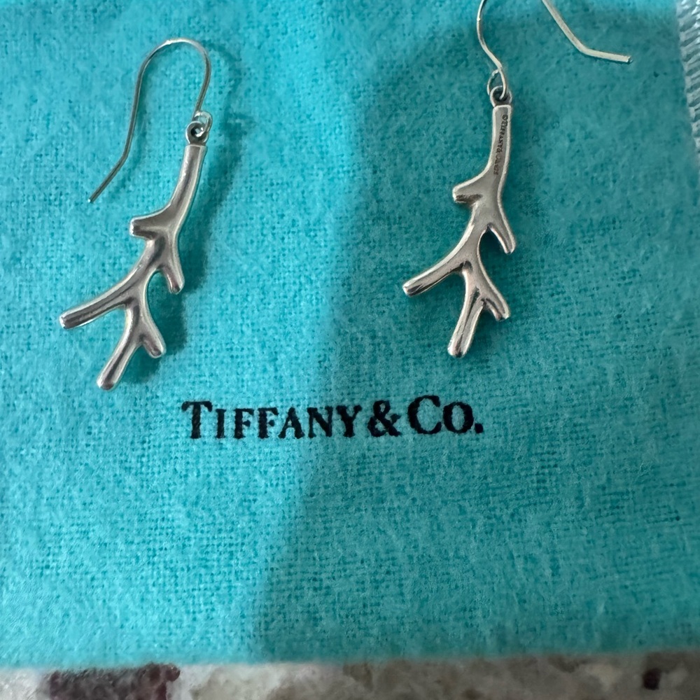 Tiffany & Co. Silver Seas Coral drop  Earrings